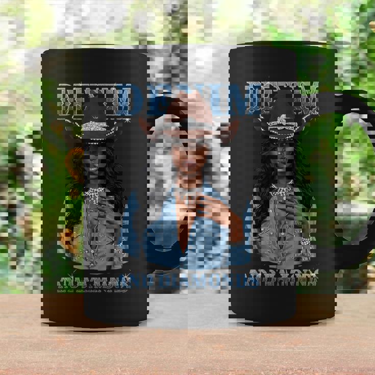 Denim And Diamonds African Melanin Cowgirls Western Coffee Mug Gifts ideas