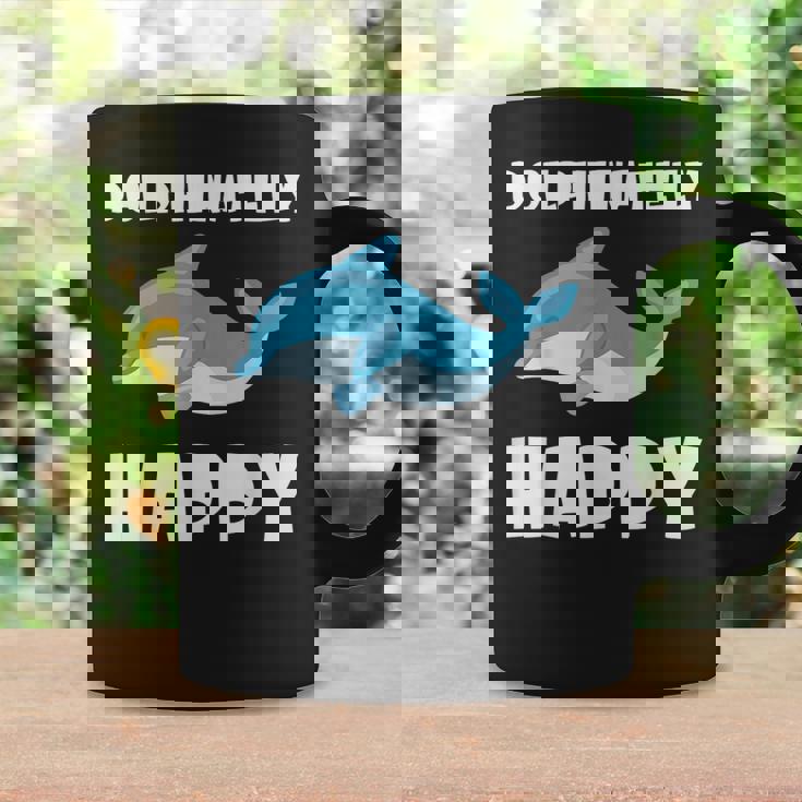 Dolphinately Happy ドルフィンズ イルカ 哺乳類 海 Dolphin ドルフィン コーヒーマグ ギフトのアイデア