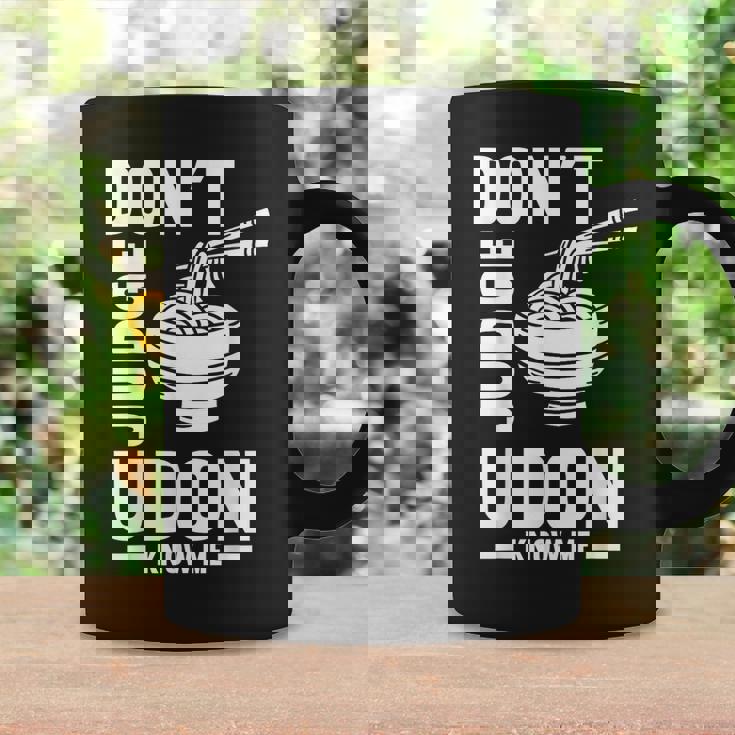 Don't Judge Me うどん Know Me おもしろ 日本食品 みそ麺 コーヒーマグ ギフトのアイデア