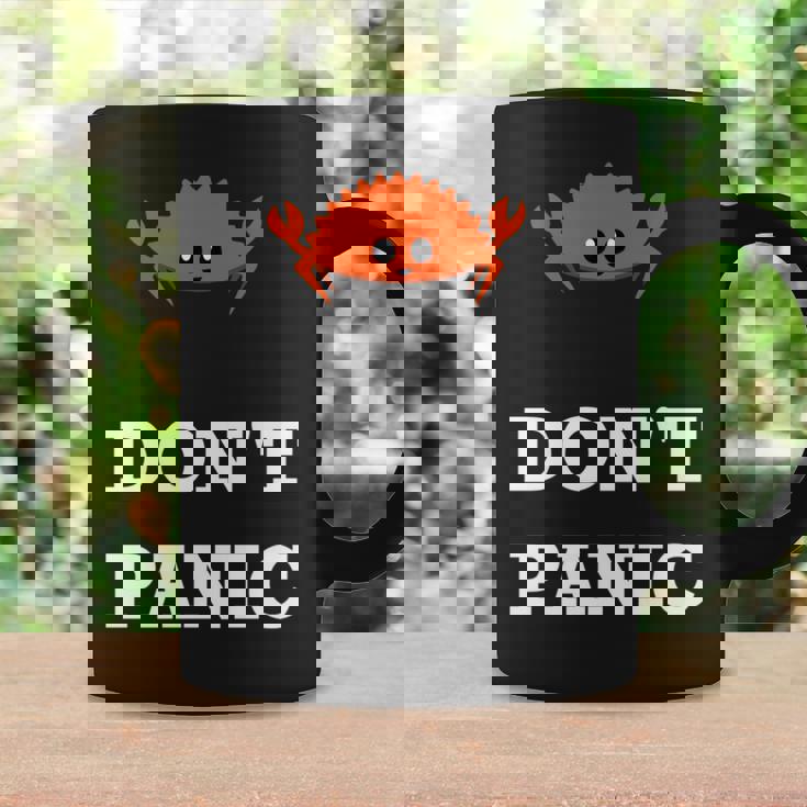 Don't Panic Rustacean Ferris The Crab Rustプログラミング 長袖tシャツ コーヒーマグ ギフトのアイデア