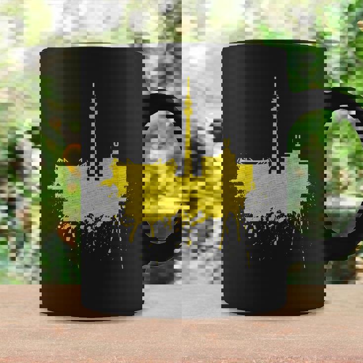 Dortmundkyline ドルトムントのスカイライン 黄色い絵 ドルトムント好きにはたまらないファンアート コーヒーマグ ギフトのアイデア