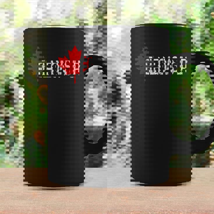 Elbows Up Canada Never 51 カナダ国旗 面白い 男性 女性 ギフト コーヒーマグ ギフトのアイデア