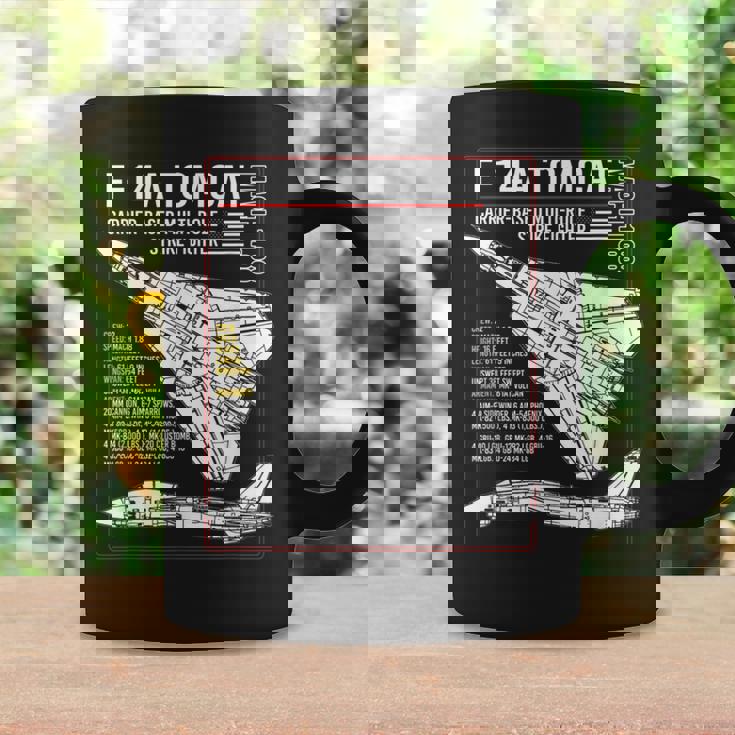 F-14 Tomcat Us American Carrier航空機 ブループリント コーヒーマグ ギフトのアイデア