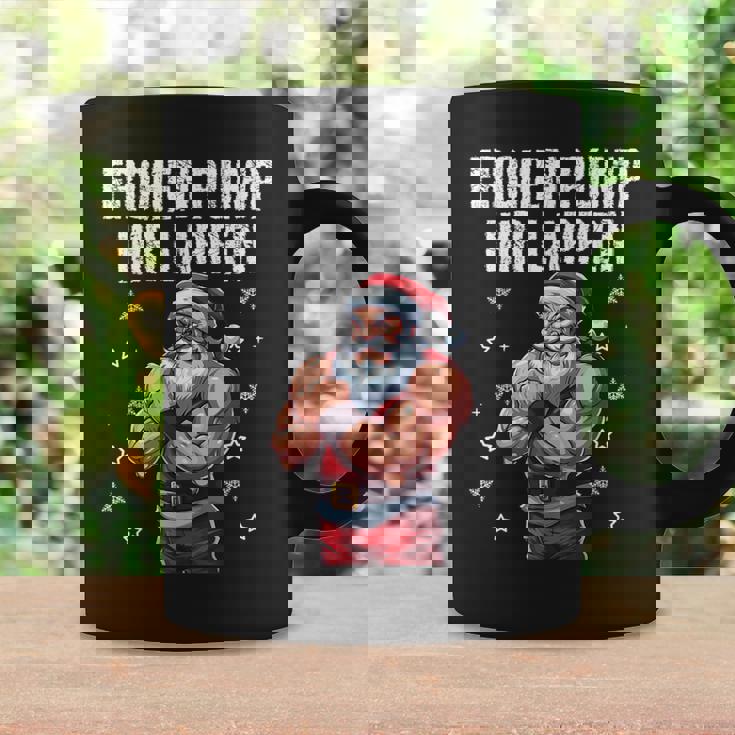 Frohen Pump Ihr Lappen 筋肉質サンタジム コーヒーマグ ギフトのアイデア