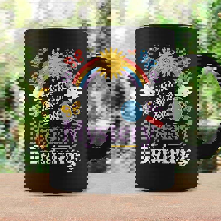 Ask Me About My Mystery Discharge アダルトユーモアジョーク コーヒーマグ ギフトのアイデア