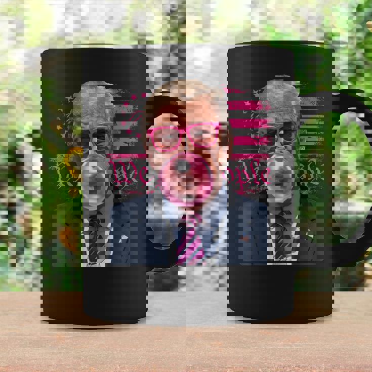 Donald Trump Bubble Gum Pink 4Th Of July American Flag Coffee Mug Gifts ideas