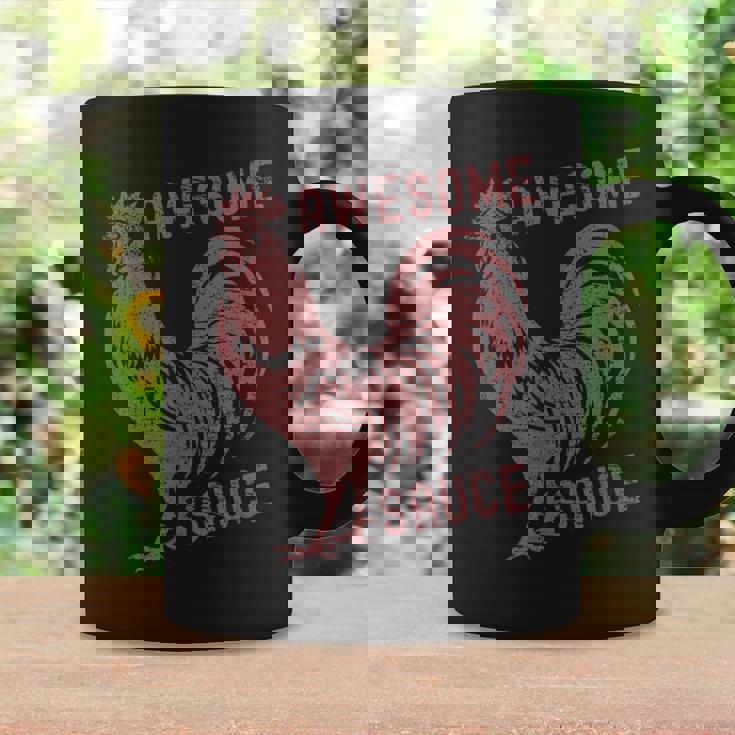 Pets Awesome Sauce With Picture Of Rooster Coffee Mug Gifts ideas