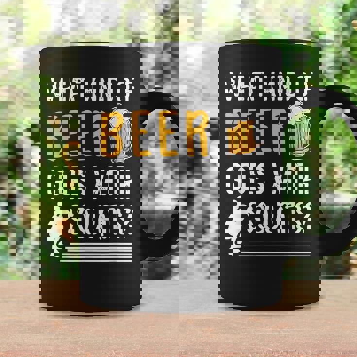 Workout Gym Meme For Beer Loversquats Joke コーヒーマグ ギフトのアイデア