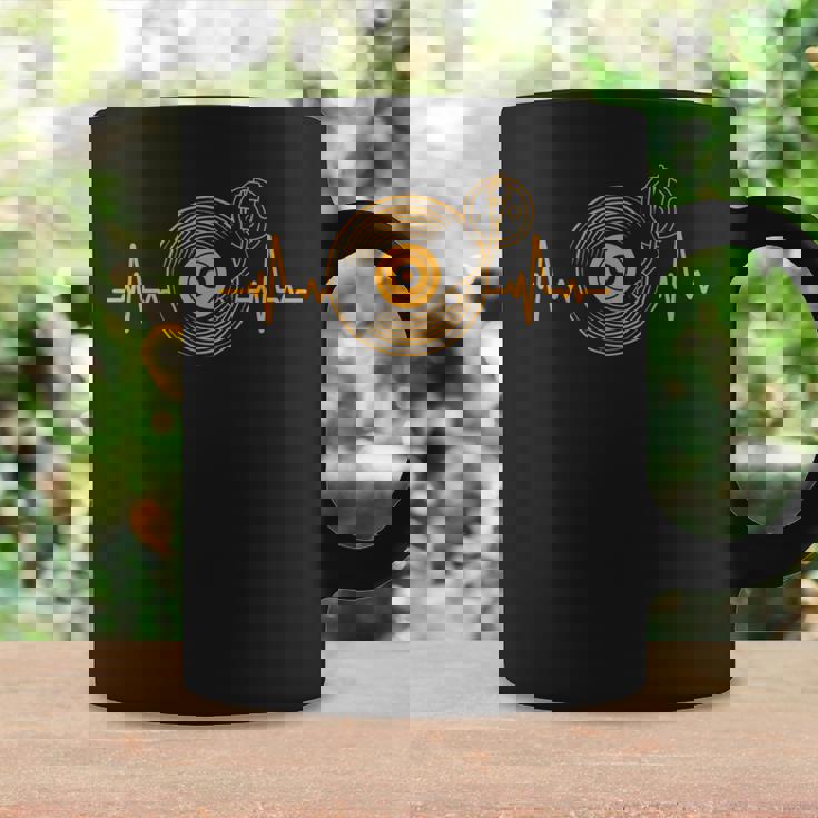 Gran Disco Deinilo Heartbeat Diseño Tocadiscos Dj Taza de café Ideas de regalos