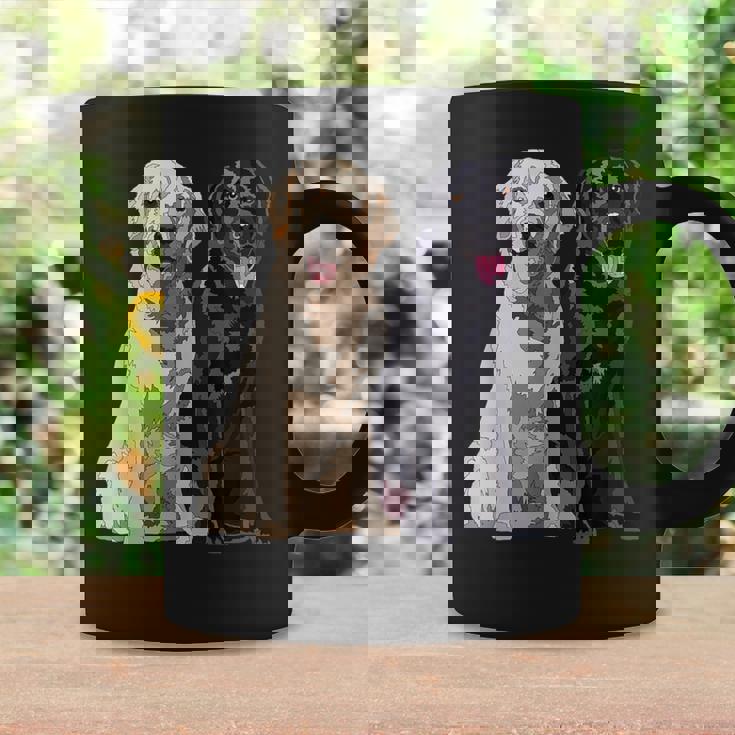 Happy Two Labradors ゴールデンブラック ラボレトリバー Mom Dad コーヒーマグ ギフトのアイデア