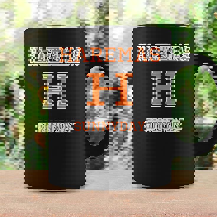 Haremas ハレマス 晴れます【変なデザイン屋さん】ブランド ロゴ パロディ 面白い コーヒーマグ ギフトのアイデア