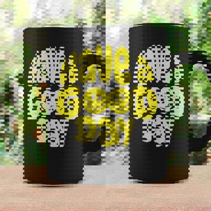 Have A Good Day レトロ ハッピーフェイス 90年代 スマイルフェイス 美学 コーヒーマグ ギフトのアイデア