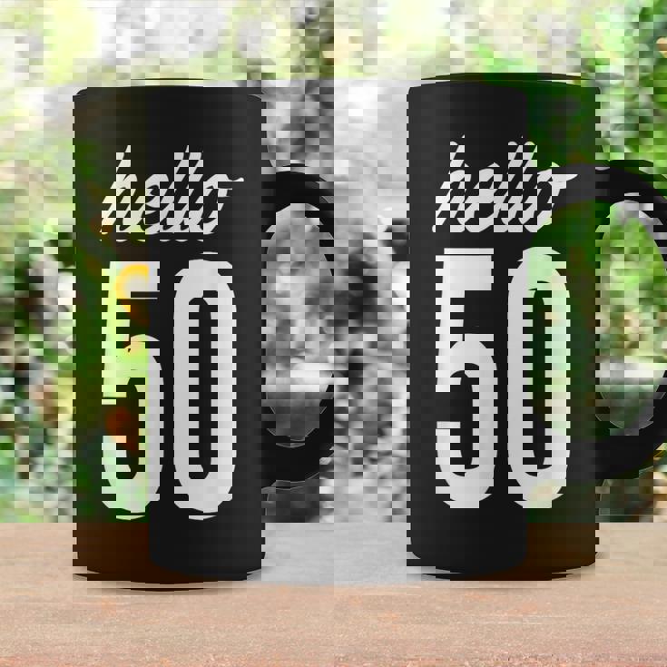 Hello 50 Birthday Bday 50歳の誕生日 50歳 コーヒーマグ ギフトのアイデア
