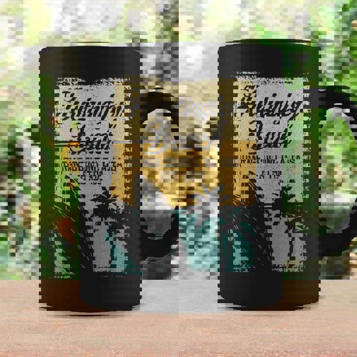 Huntington Beachurf City California アンティーク調サーフィン コーヒーマグ ギフトのアイデア