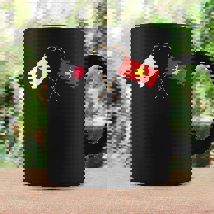 Japanese Flagietnamese Flagベトナムの遺産 ベトナムのルーツ 日本の国旗 ベトナムの国旗 コーヒーマグ ギフトのアイデア