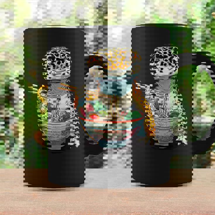 Japanese Kawaii Ramen Reptile Leopard Gecko ヒョウモントカゲモドキ コーヒーマグ ギフトのアイデア