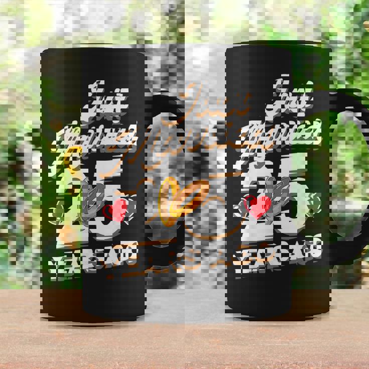 Just Married 25 Years Ago シルバーウェディング コーヒーマグ ギフトのアイデア