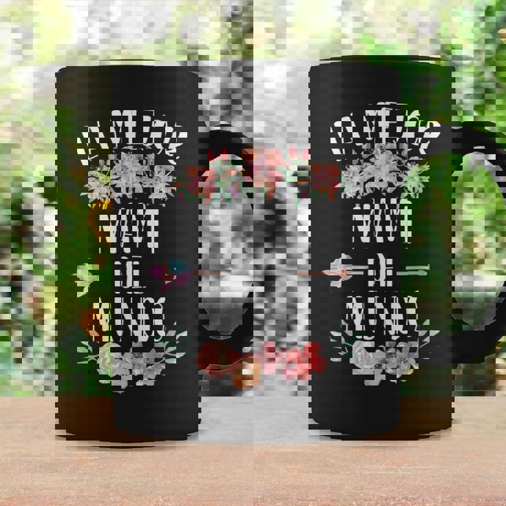 La Mejor Mami Del Mundo Español Mamá Floral Taza de café Ideas de regalos
