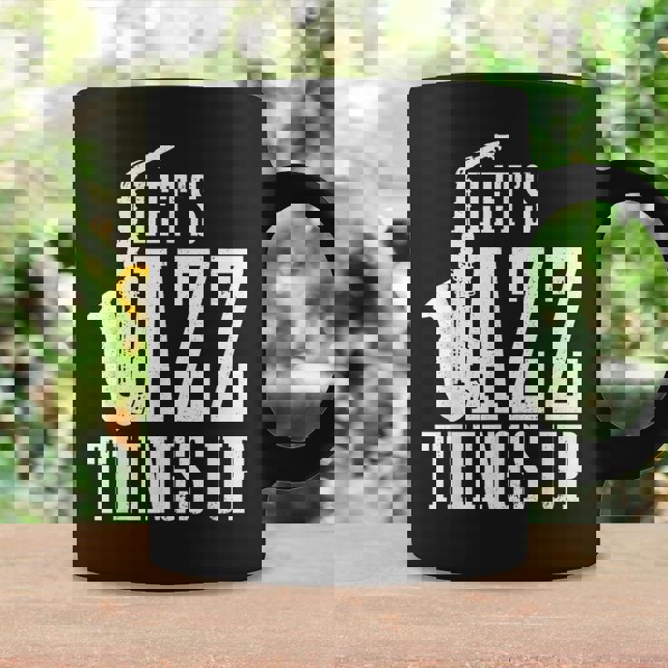 Let's Jazz Things Up 面白いサックス音楽サックスギフト コーヒーマグ ギフトのアイデア