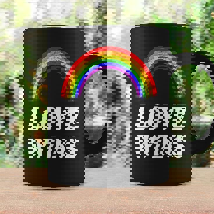 Lgbt フラッグ プライド ポケット レインボー Love Wins パーティー レインボー コーヒーマグ ギフトのアイデア