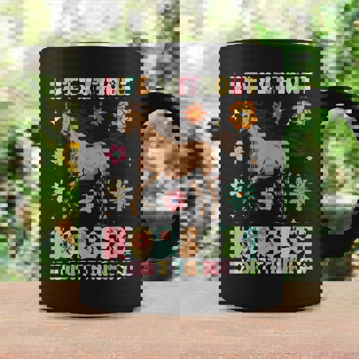 Life Without Horses グルーヴィーな乗馬 乗馬 コーヒーマグ ギフトのアイデア