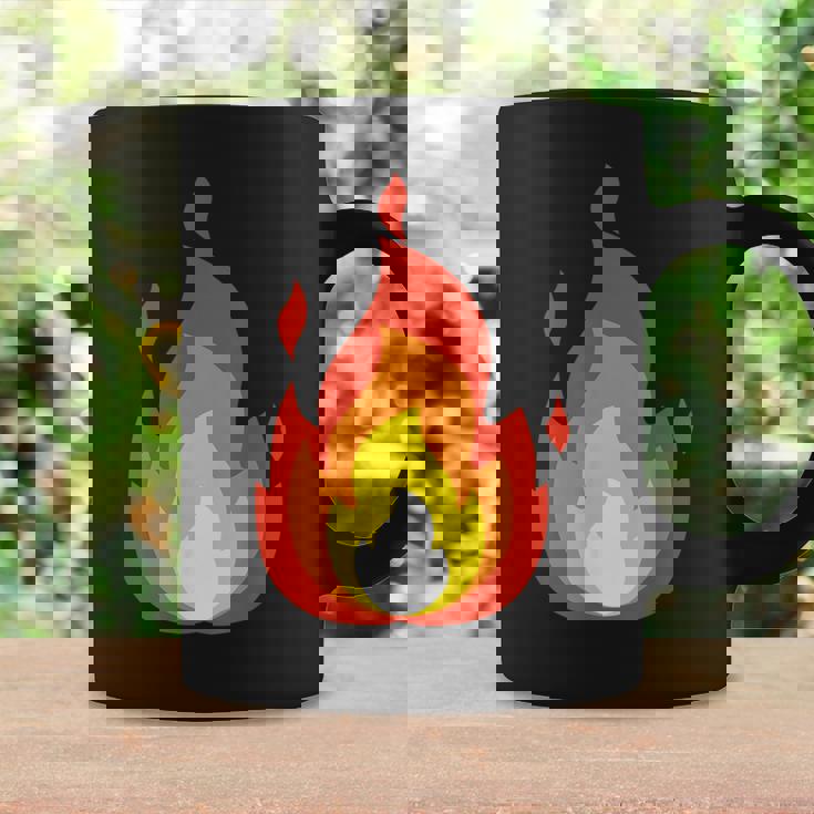 Lit Fire Flame ホットバーニングビーチパーティー コーヒーマグ ギフトのアイデア