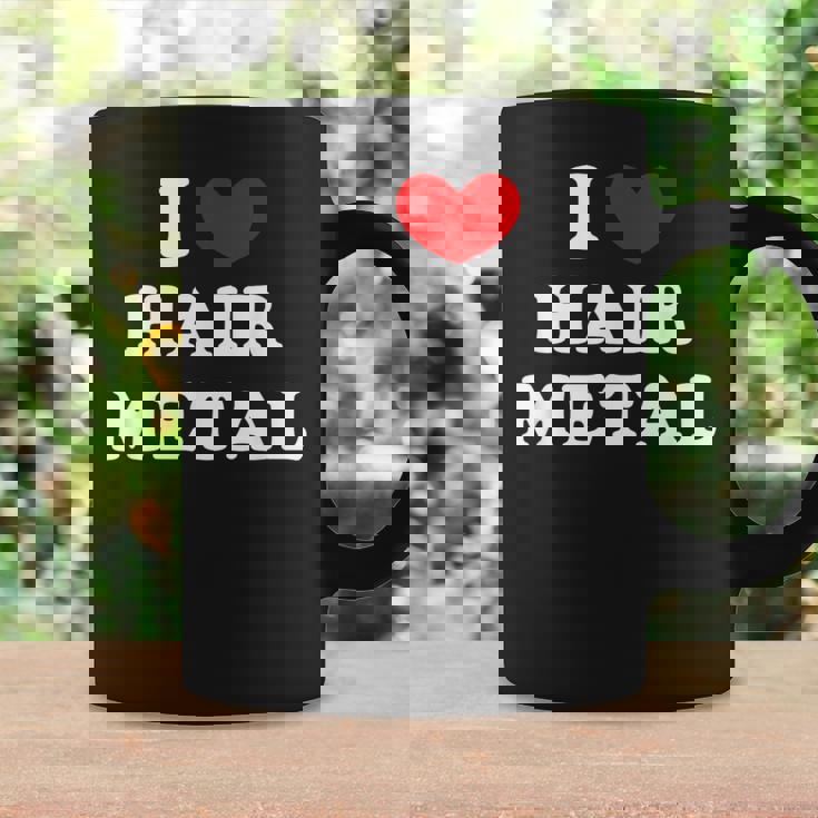 I Love Hair Metal I Heart Hair Metal コーヒーマグ ギフトのアイデア