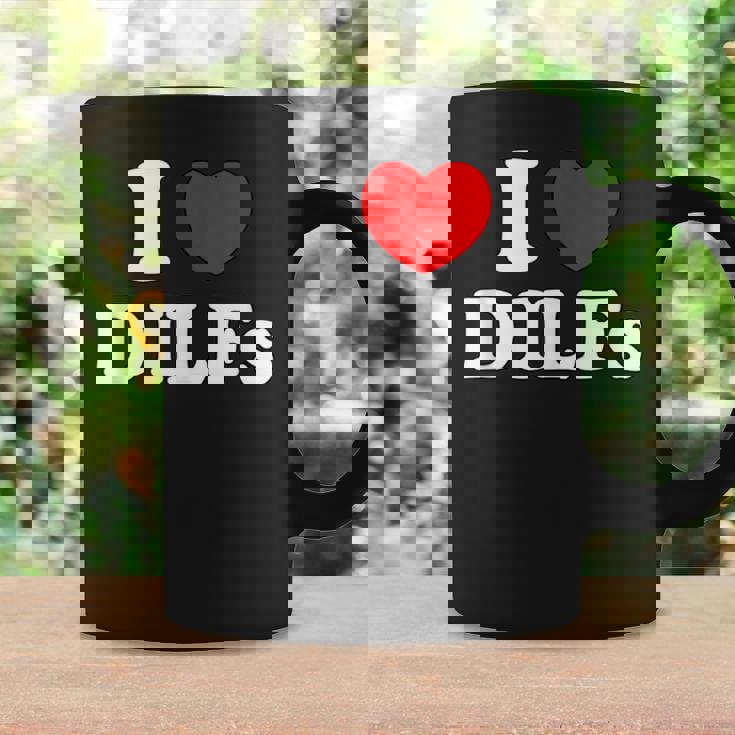 I Love Heart Dilfs Maduroexy Hombres Papás Me Gustaría In Mangas Taza de café Ideas de regalos