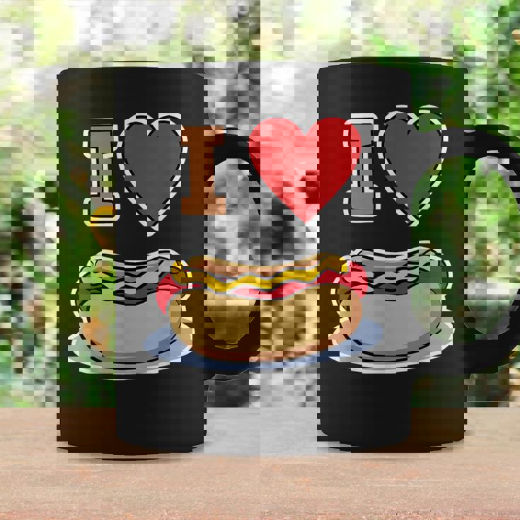 I Love Hot Dog 私はホットドッグを愛している ホットドッグ コーヒーマグ ギフトのアイデア