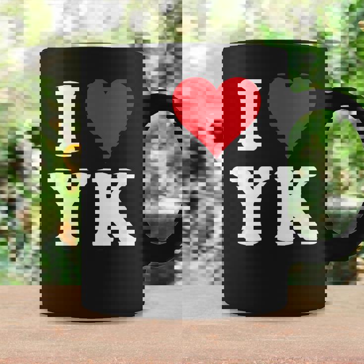 I Love Yk Initials I Heart YK First Last Name Y K コーヒーマグ ギフトのアイデア