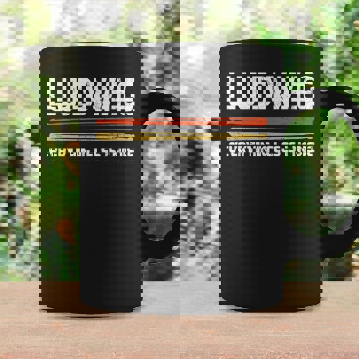 Ludwig Everything Else Is Noise クラシック音楽ドラムスティック コーヒーマグ ギフトのアイデア