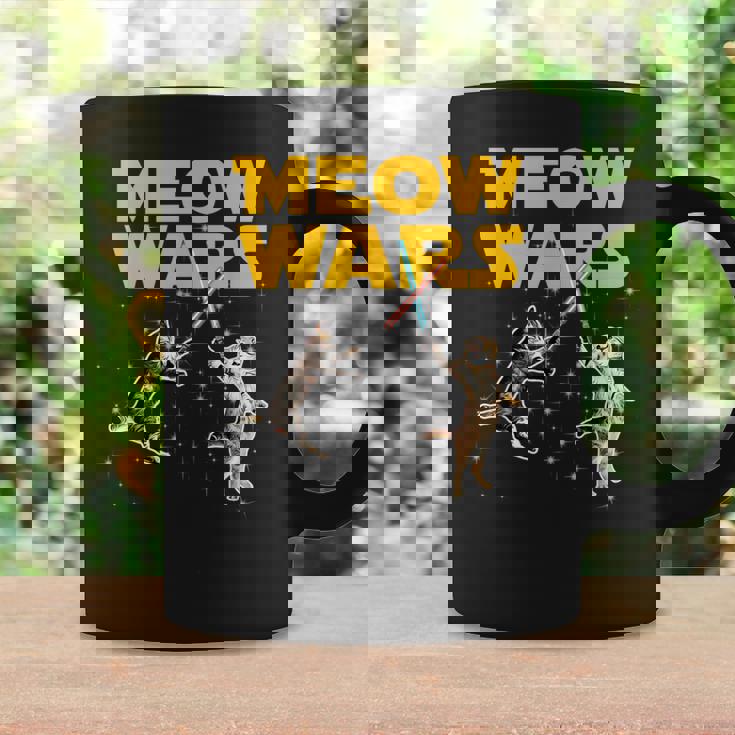 Meow Wars 猫好きのための面白いグラフィック コーヒーマグ ギフトのアイデア