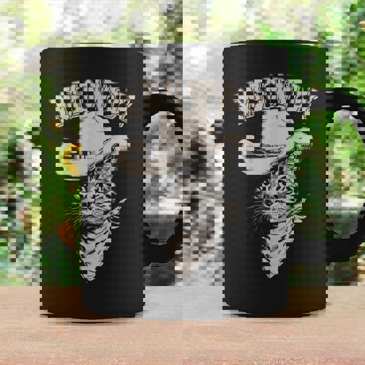 Meowdy Cat Cowboy Western Graphic Cat Lady Cat Dad Coffee Mug Gifts ideas