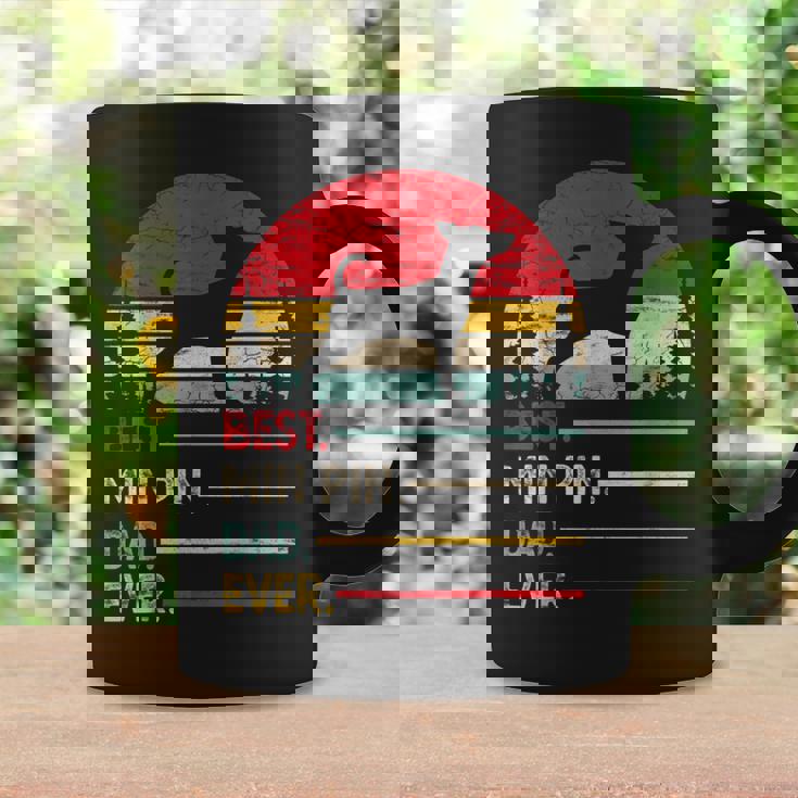 Miniature Pinscher Best Dad Ever Dogintage Retro Men Tazze Ideas de regalos