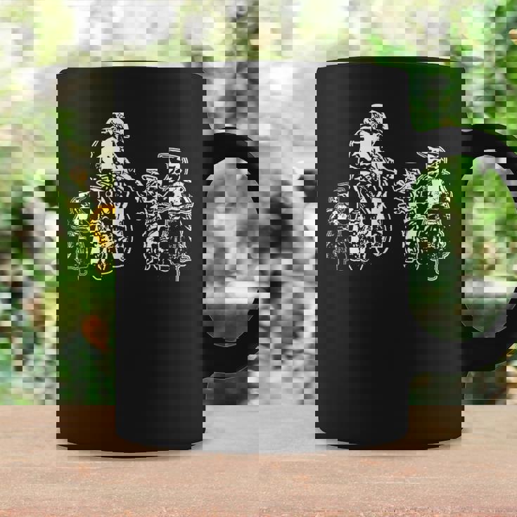 Motocross Dirt Bike Dad With Three Children Motorcycle Father's Day Coffee Mug Gifts ideas