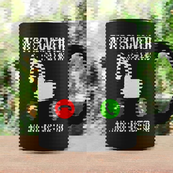 My Excavator Is Calling 面白い重機オペレーター コーヒーマグ ギフトのアイデア