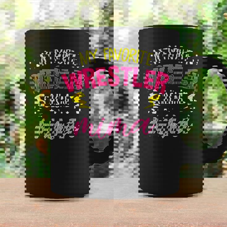 My Favorite Wrestler Calls Me Mima マッチングファミリーパーティー コーヒーマグ ギフトのアイデア