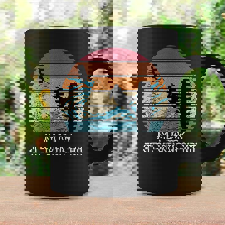 My Lucky Kite サーフィンシャツ ヴィンテージ サンセット ビーチ コーヒーマグ ギフトのアイデア