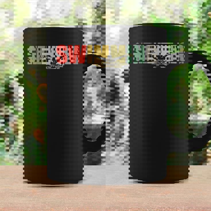 Natación Nadar Deporte Retro -Intage Brazada Nadador Taza de café Ideas de regalos