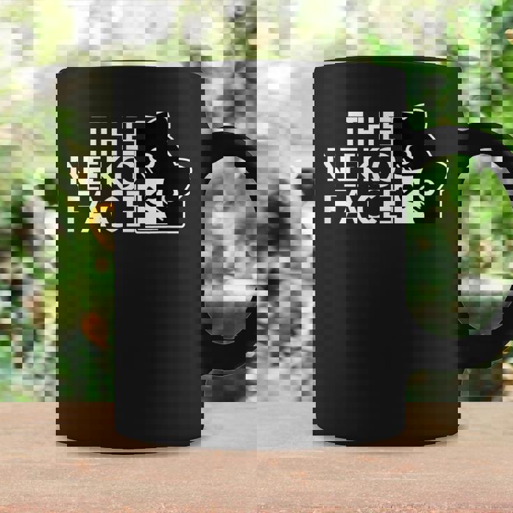 The Neko Face ザ・ネコ・フェイス《ホワイト文字》猫 ハチワレ パロディ ゆるくて かわいい 面白 イラスト コーヒーマグ ギフトのアイデア