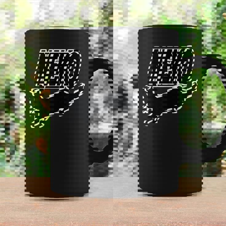 Neko 猫 ねこ《パロディ ブランド ロゴ》【変なtシャツ屋さん】文字 面白い イラスト コーヒーマグ ギフトのアイデア