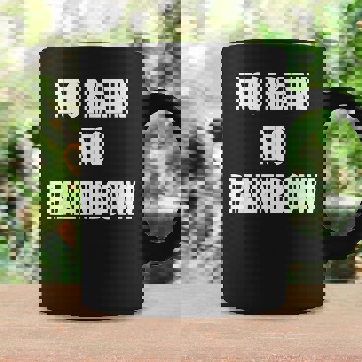 No Rain No Rainbow ポジティブ インスピレーション モチベーションを高める引用 コーヒーマグ ギフトのアイデア