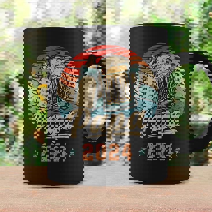 Papa 2024 年のパパ 初めての父の日 若いパパ 新しいパパ コーヒーマグ ギフトのアイデア