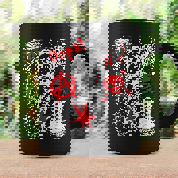 Punk's Not Dead ブラック&レッド コーヒーマグ ギフトのアイデア