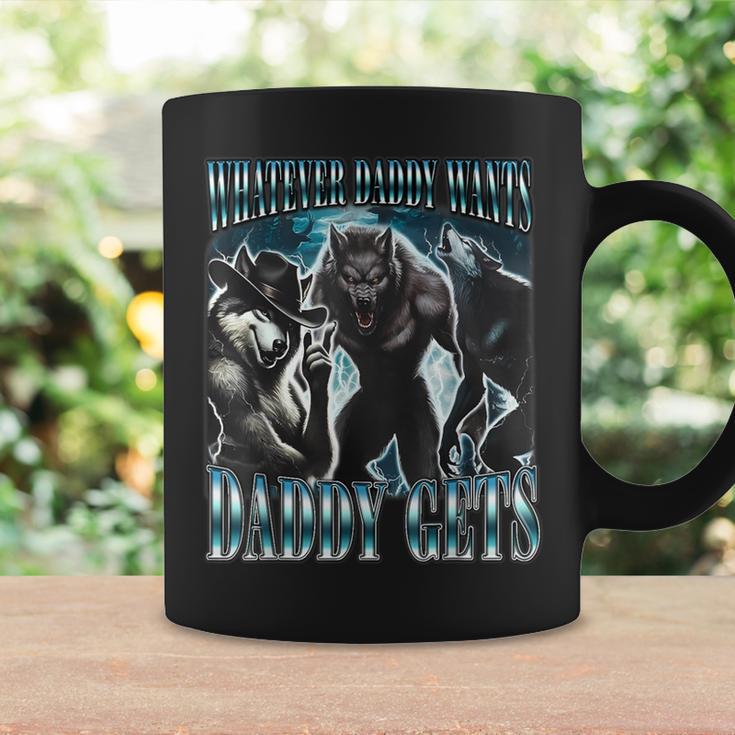 Qualunque Cosa Papàuole Papà Ottiene Divertenteigma Alpha Wolf Meme Tazze Ideas de regalos