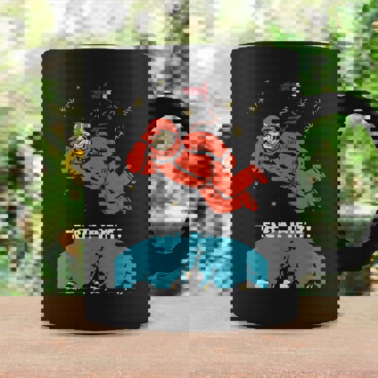 There's No God レトロ 無神論者 ユーリ ガガーリン スペース コーヒーマグ ギフトのアイデア