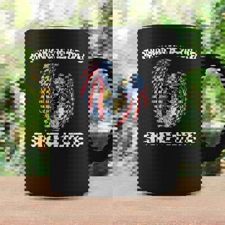 Running The Worldince 1776 アメリカンイーグル アメリカ国旗 コーヒーマグ ギフトのアイデア