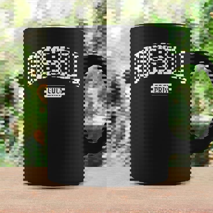 Russell Georgia Ga ビンテージ アスレチック スポーツデザイン コーヒーマグ ギフトのアイデア