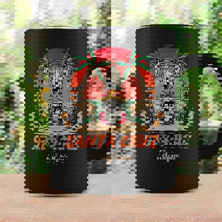 Santa Cruz カリフォルニア ヴィンテージ スケルトン サーファー サンタクルーズ コーヒーマグ ギフトのアイデア