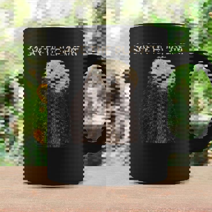 Save The Planet かわいいラッコ。 コーヒーマグ ギフトのアイデア